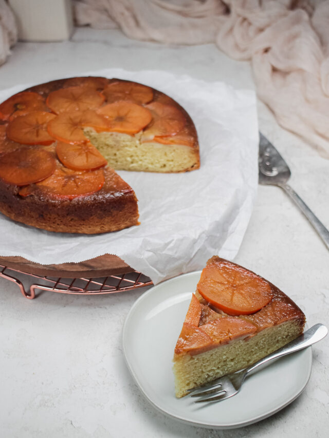 cropped gluten free cake with persimmons final blog edit