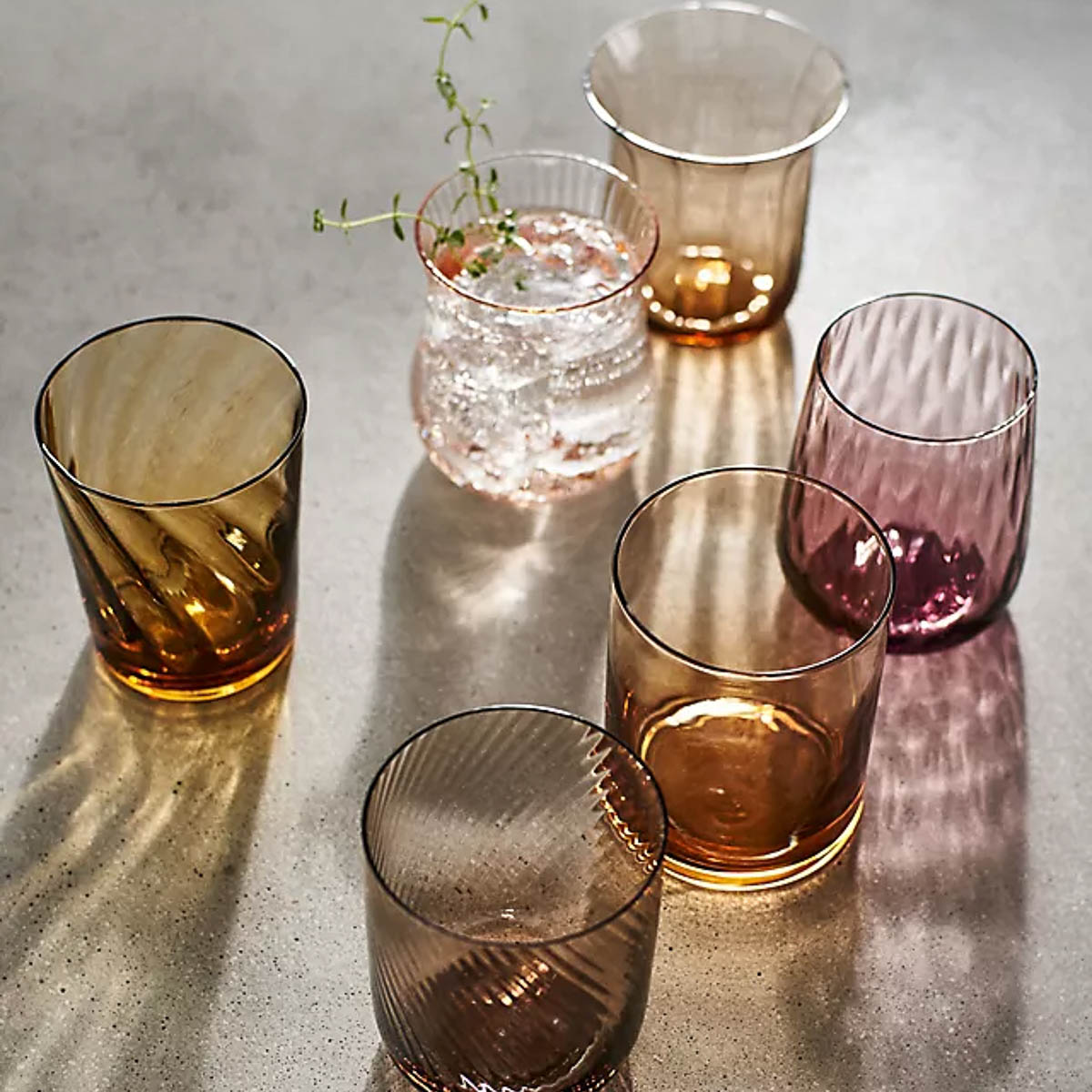colored glassware