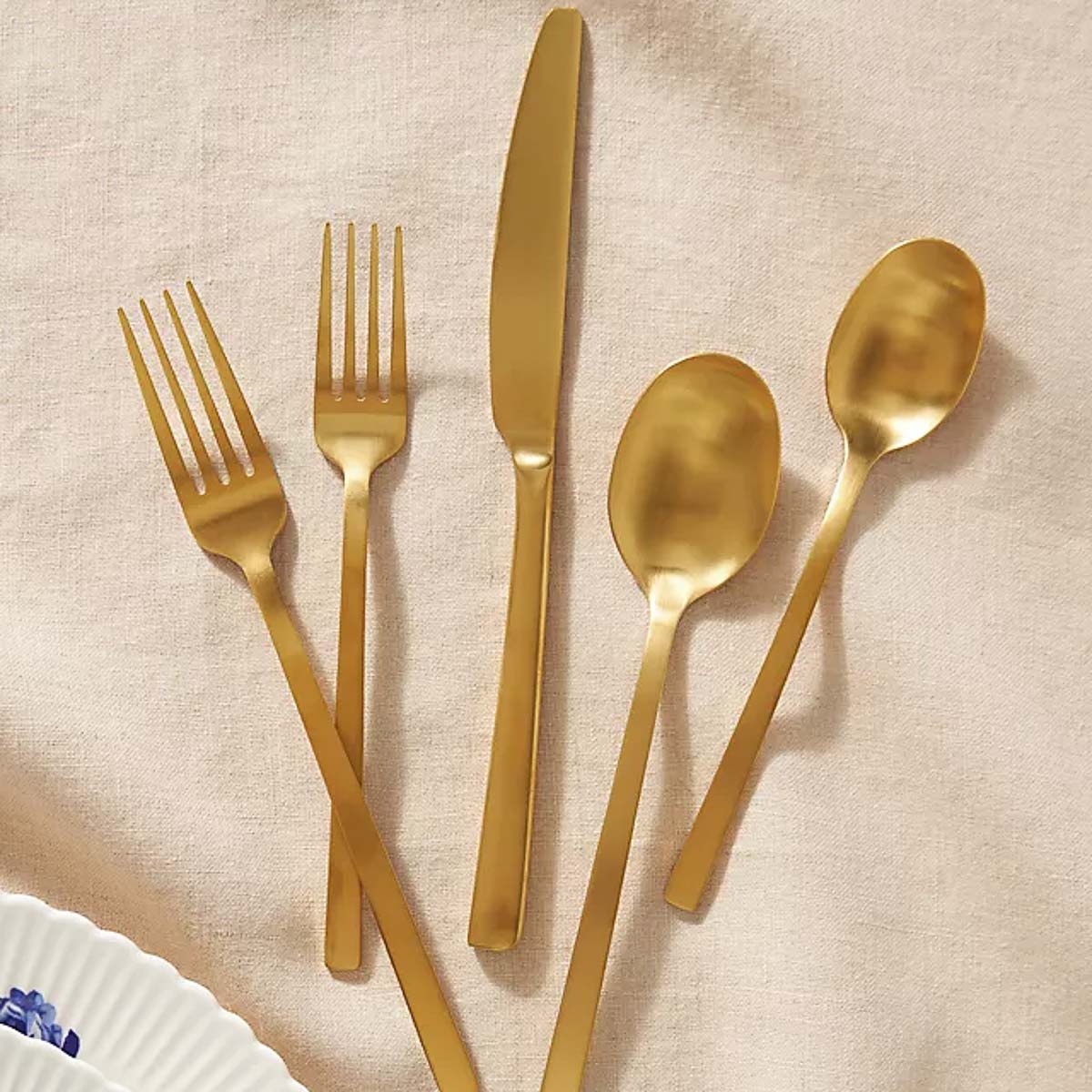 gold flatware