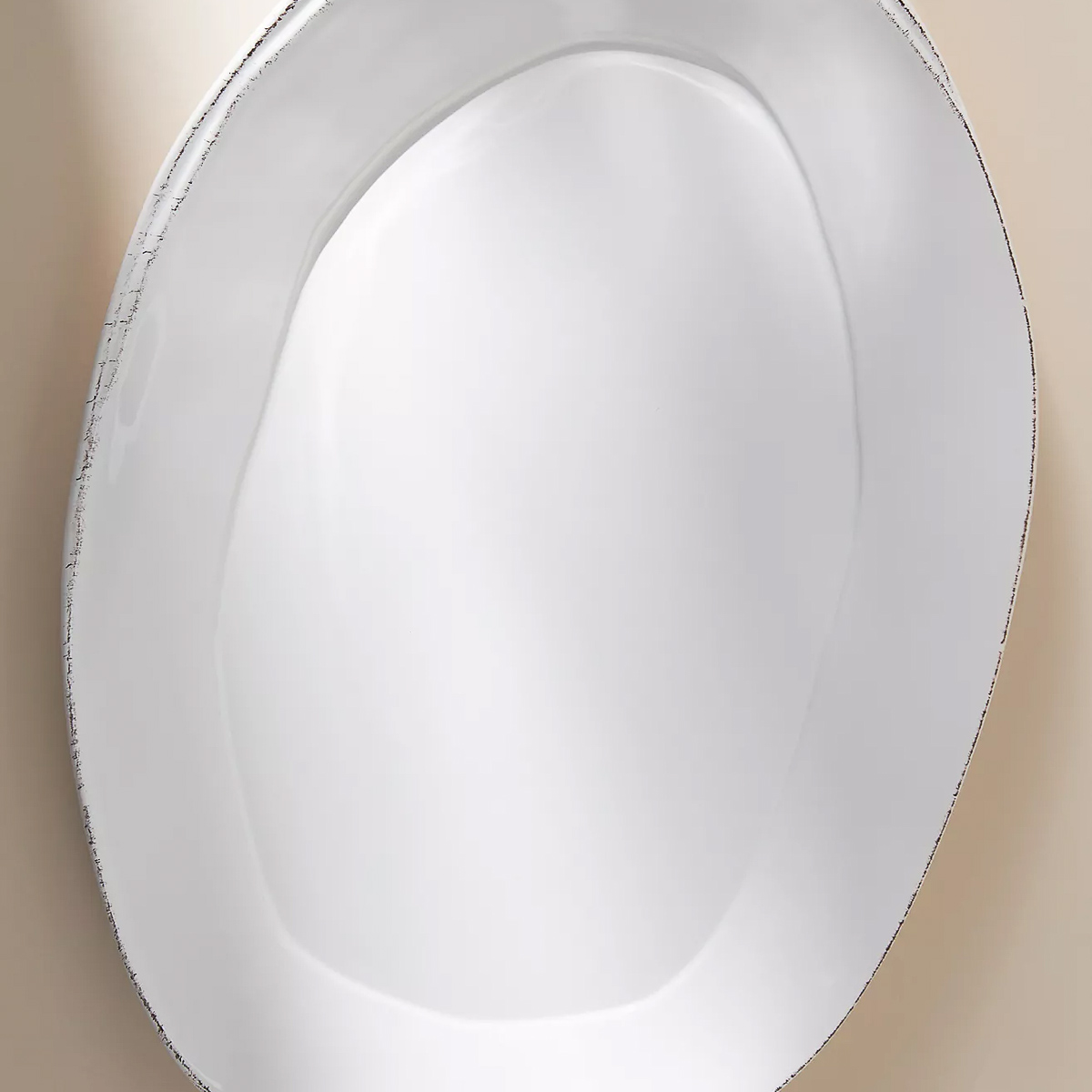 white oval dish