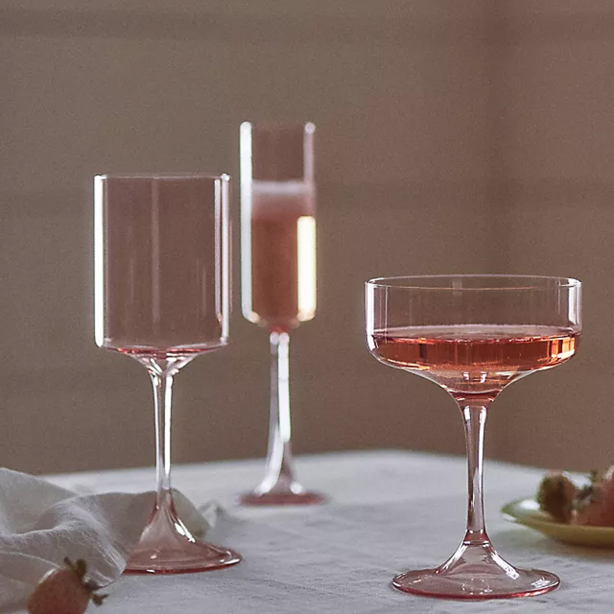 pink glassware set